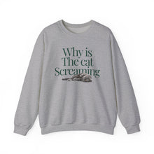 Load image into Gallery viewer, Why is the Cat Screaming Sweatshirt
