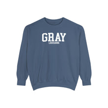 Load image into Gallery viewer, Gray Louisiana Comfort Colors Sweatshirt