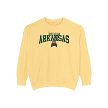 Load image into Gallery viewer, Fayetteville Arkansas Jeep Comfort Colors Sweatshirt