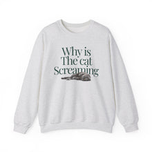 Load image into Gallery viewer, Why is the Cat Screaming Sweatshirt