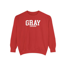Load image into Gallery viewer, Gray Louisiana Comfort Colors Sweatshirt