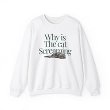 Load image into Gallery viewer, Why is the Cat Screaming Sweatshirt