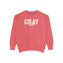 Load image into Gallery viewer, Gray Louisiana Comfort Colors Sweatshirt