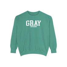 Load image into Gallery viewer, Gray Louisiana Comfort Colors Sweatshirt