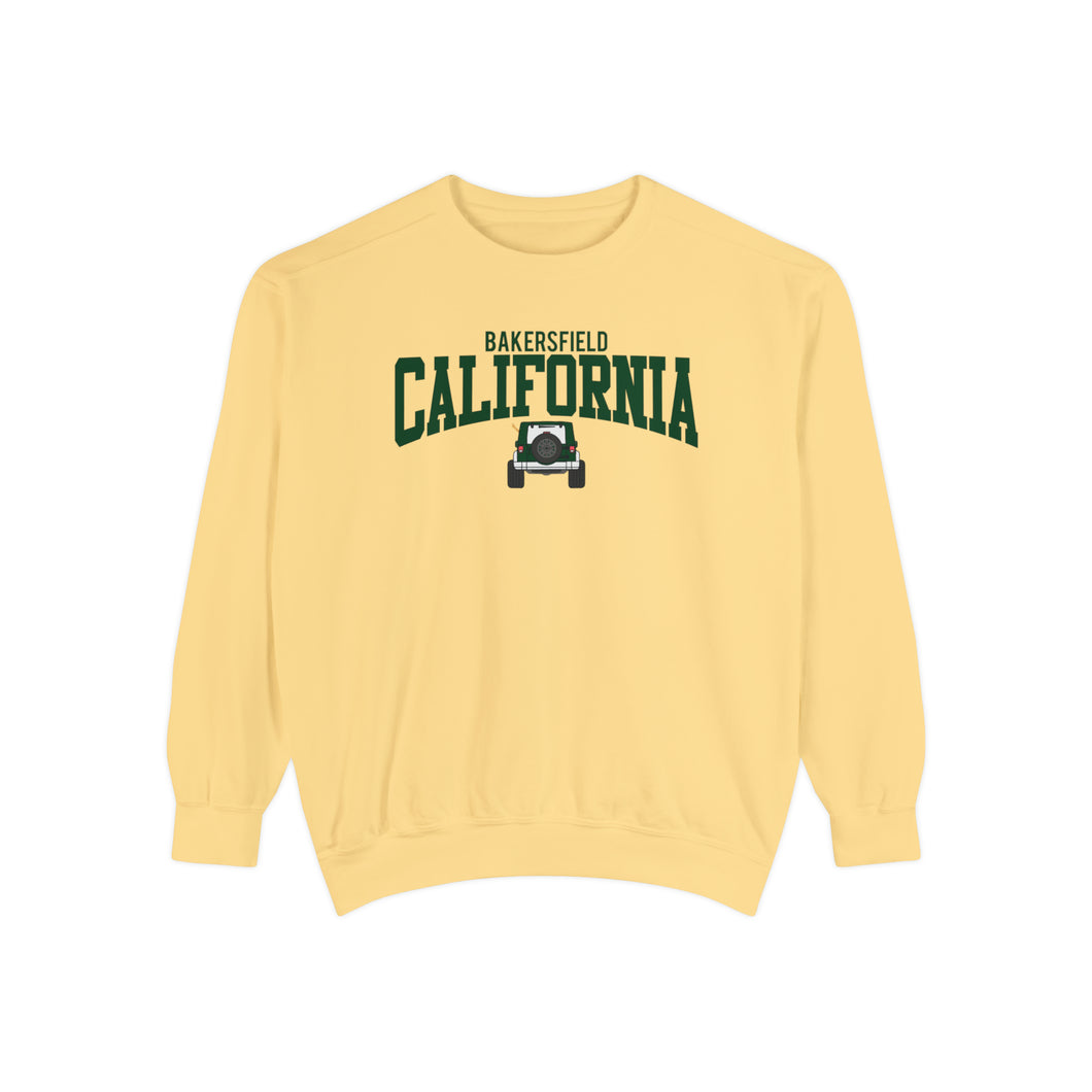 Bakersfield California Jeep Comfort Colors Sweatshirt