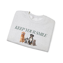 Load image into Gallery viewer, Keep Your Smile Cat and Dog Unisex Sweatshirt
