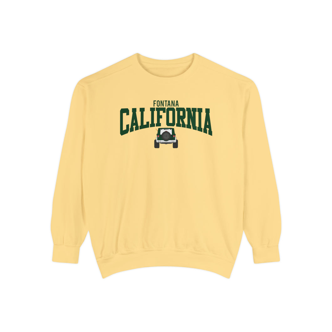 Fontana California Jeep Comfort Colors Sweatshirt