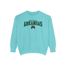 Load image into Gallery viewer, Fayetteville Arkansas Jeep Comfort Colors Sweatshirt
