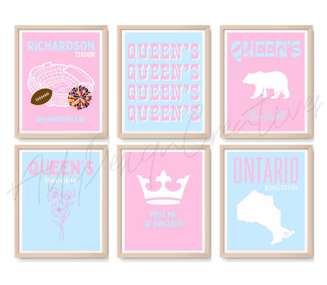 Queen's Digital Prints - Set of 6