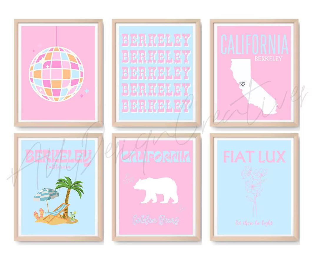 UC Berkeley Digital Prints - Set of 6