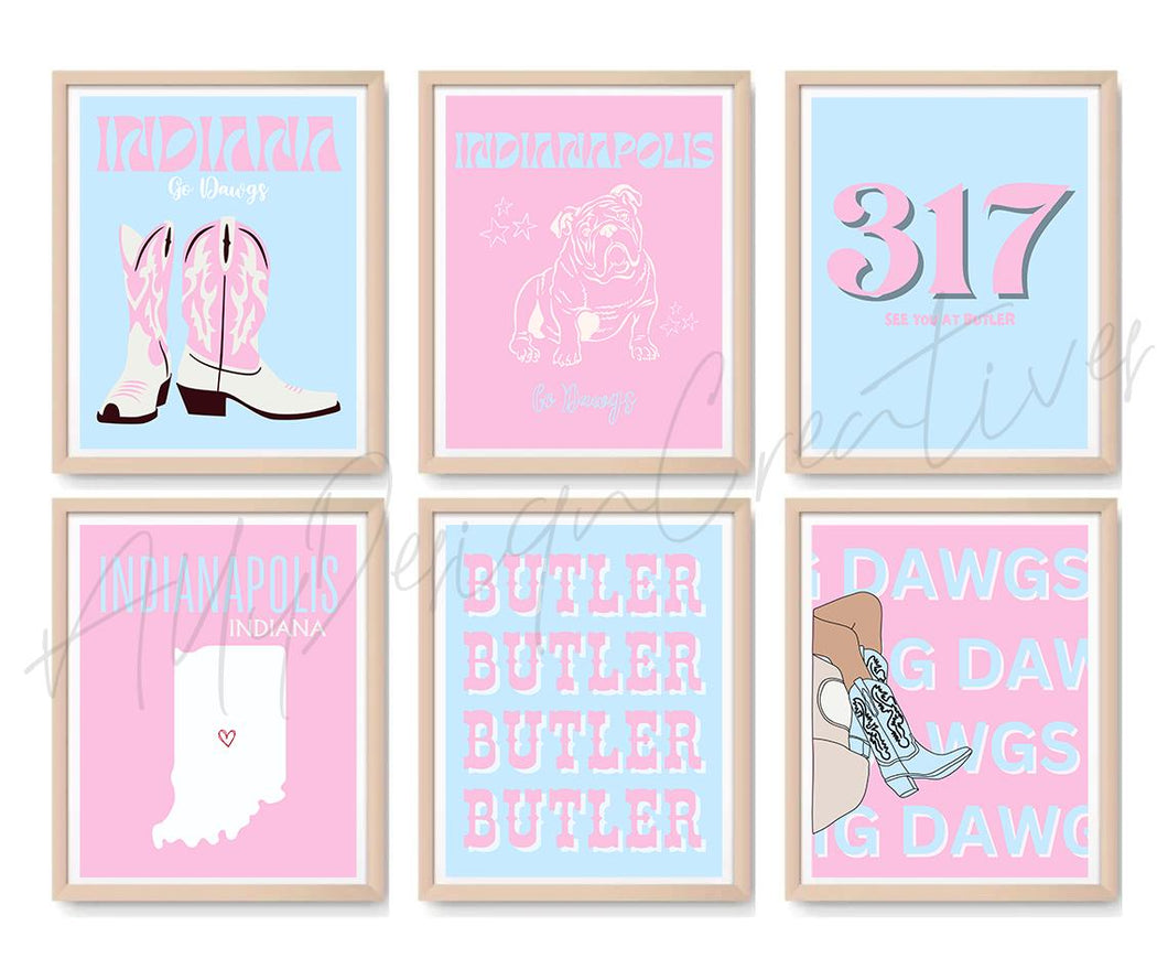 Butler Digital Prints - Set of 6