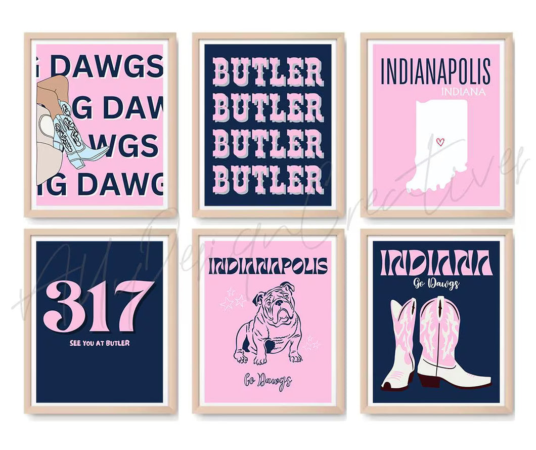 Butler Digital Prints - Set of 6