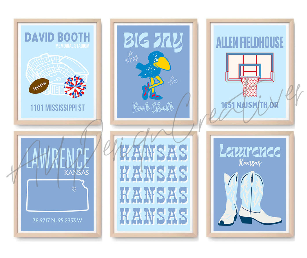 Kansas Digital Prints - Set of 6