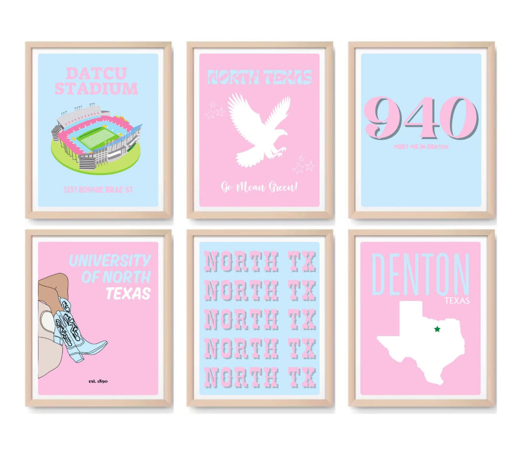 UNT Digital Prints - Set of 6