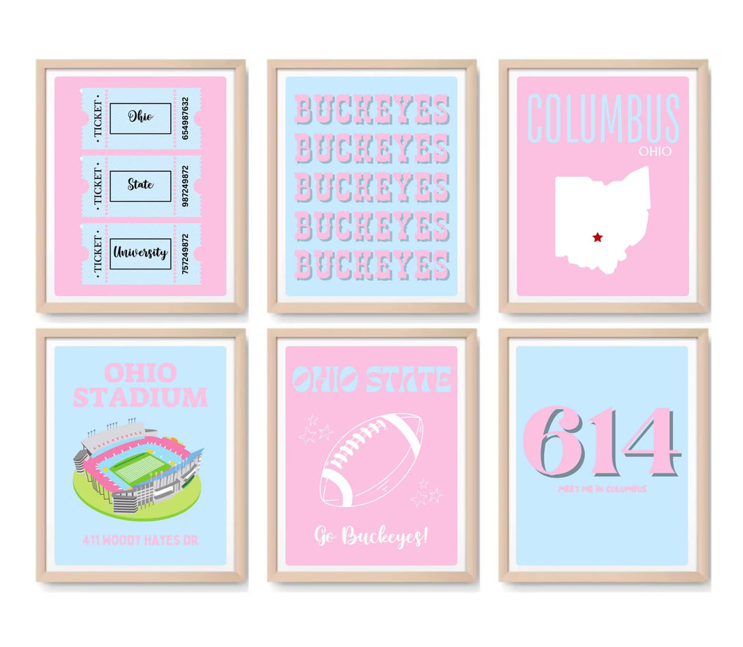 OSU Digital Prints - Set of 6