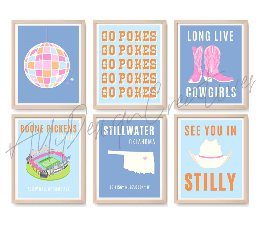 Oklahoma Digital Prints - Set of 6