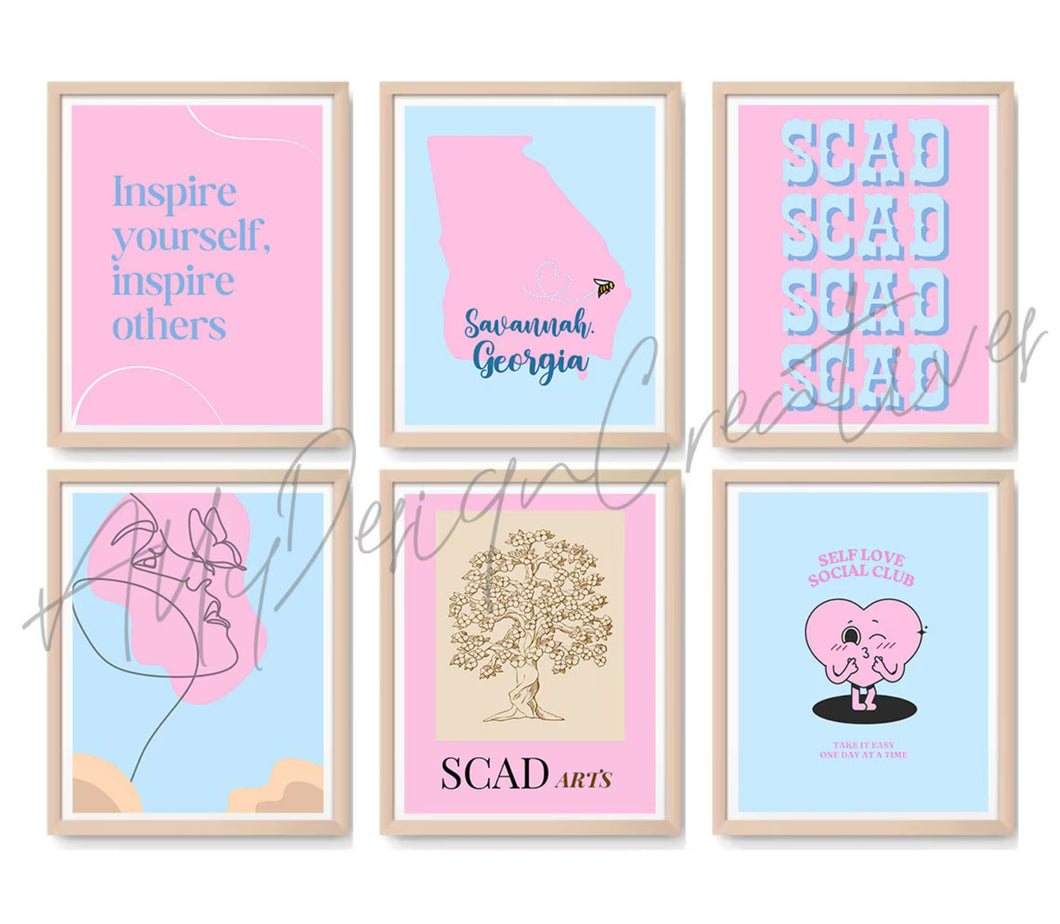 SCAD Digital Prints - Set of 6