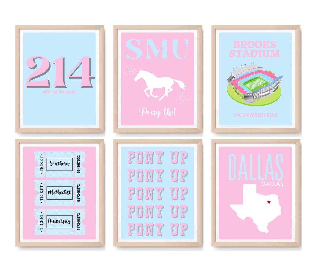 SMU Digital Prints - Set of 6