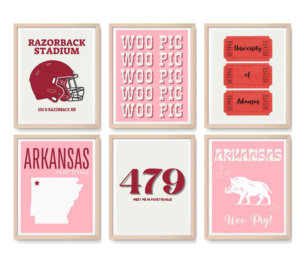 Arkansas Digital Prints - Set of 6