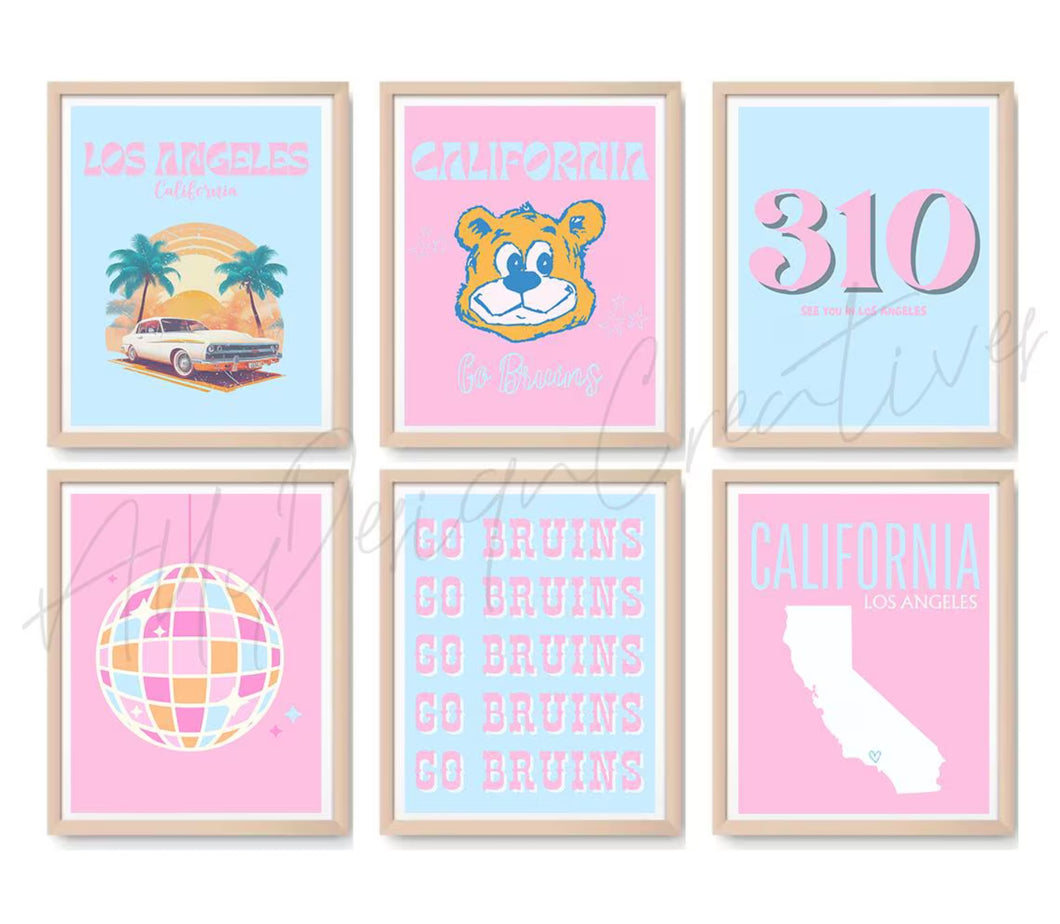 UCLA Digital Prints - Set of 6