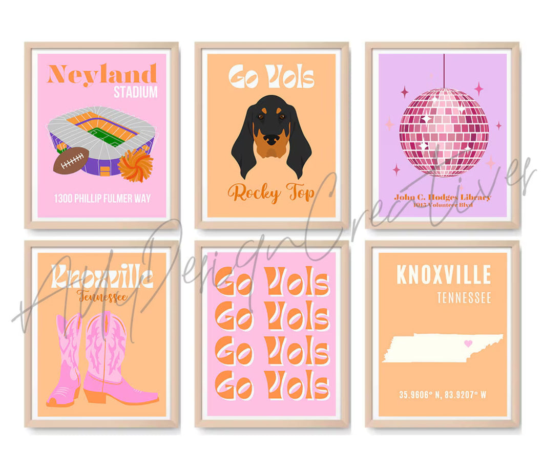UTK Digital Prints - Set of 6