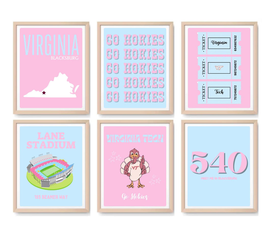 VT Digital Prints - Set of 6